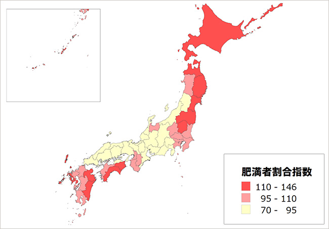 肥満者の割合 ※調査対象 20歳以上の男性