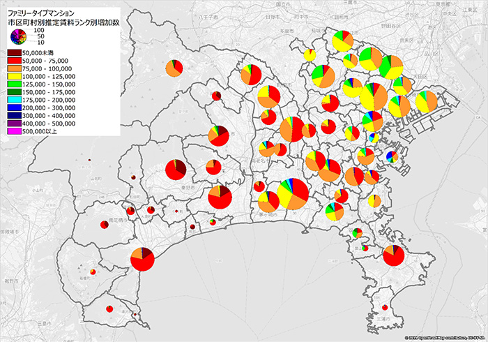 図4：ファミリータイプマンション賃料帯別割合
