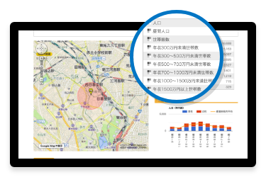 商圏内統計情報のイメージ画像